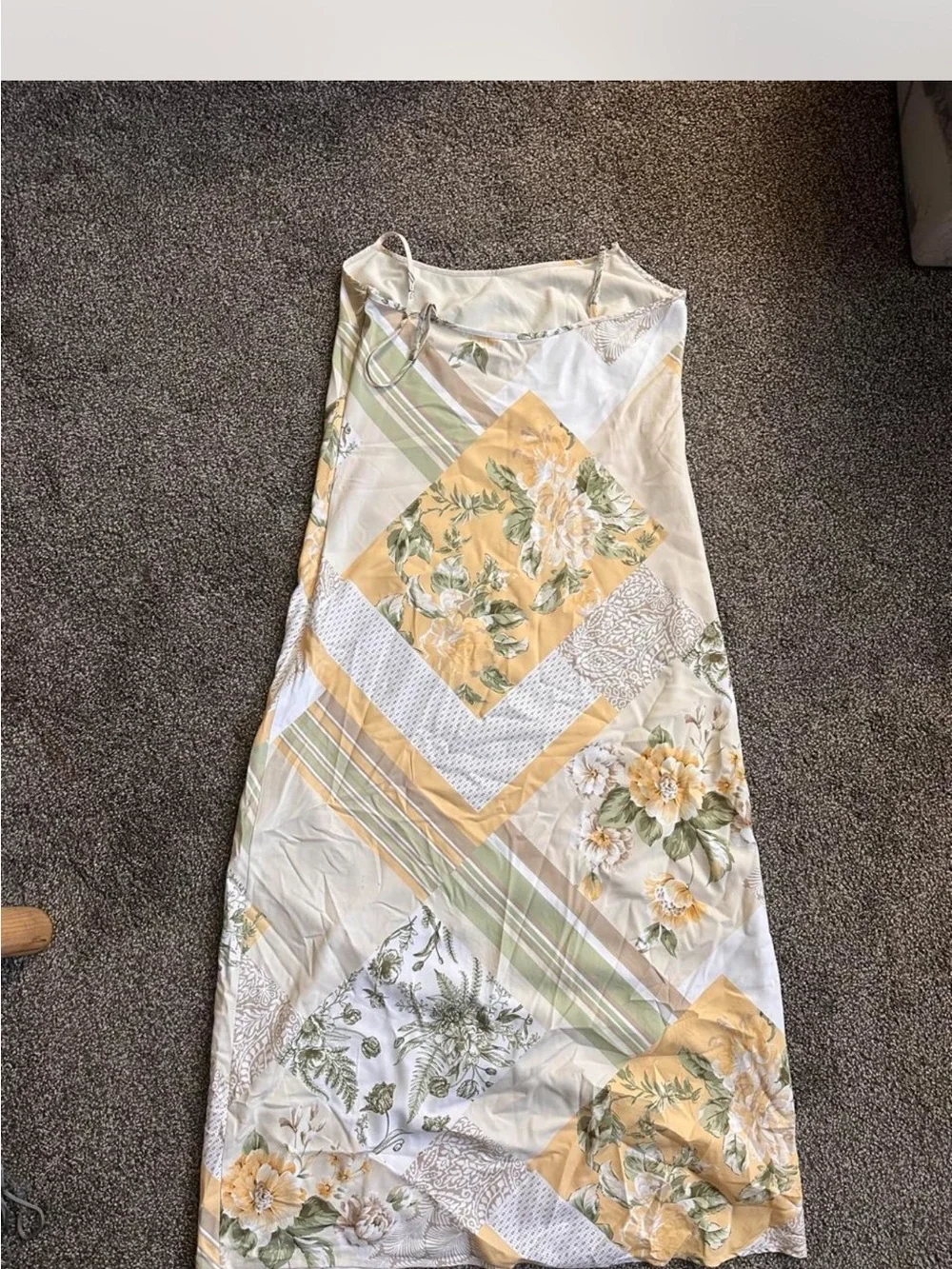 NWOT Abercrombie & Fitch Floral Patchwork Maxi Slip Dress